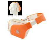 Universal Stereo Headset with MIC for All Audio Devices Cable Length 1.3m Orange White