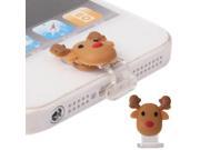 Mini Deer Style Dustproof Plug Cap Sticker for iPhone 5 iPad mini 1 2 3 iPod Touch 5