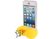 Conch Shape Silicone Stand Speaker Amplifier for iPhone 5 Yellow