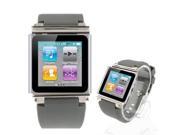 Multi Touch Silicon Watch Band Wrist Strap for iPod nano 6 Grey