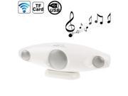 B5 Rugby Shape Bluetooth Stereo Speaker Support TF Card USB Flash Driver AUX input White