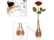 Portable Flower Vase Bluetooth Speaker with LED Light and Handsfree Function Gold