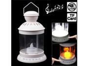 Multifunction Touch Control Music Speaker LED Lantern Support TF Card White