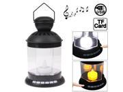 Multifunction Touch Control Music Speaker LED Lantern Support TF Card Black