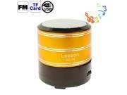 QC 18 Card Reader Speaker with FM Radio and LED Light Copper