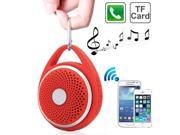 Outdoor Sports Hike Bicycle Portable Bluetooth Handsfree Speaker Mic Music Support TF Card Not include Hang Buckle Red Red