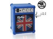 Mini British Flag Style Retro MP3 Speaker Amp Blue