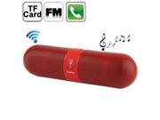 Multi function Bluetooth Speaker with FM Radio Support TF Card Handsfree F 808 Red