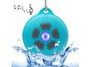 Waterproof Bluetooth v2.1 Speaker with D shape Buckle Support TF Card Hands free Blue
