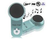 Happy Angel Portable Speaker Support FM Radio TF Card U Disk Reader Built in Rechargeable Li ion Battery Blue