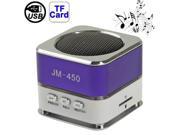 Mini Sport Multimedia Speaker Support TF Card Size 45 x 45 x 38mm Purple