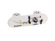 Fashionable Skateboard Style Bluetooth Speaker Support TF Card AUX USB Port White