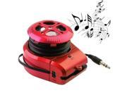 Super Mini Sound Box Support Audio Out Built in Rechargeable Li ion Battery Red