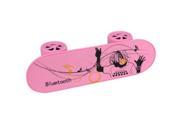Fashionable Skateboard Style Bluetooth Speaker Support TF Card AUX USB Port Pink