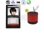 A60 HiFi Smart Bluetooth Speaker with Speakerphone Read Calling Phone Number Support TF Card Support FM Red