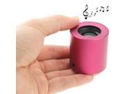 WB 57 Metal Mini Portable Bluetooth Speaker for Mobile Phone MP3 Computer Tablet PC Support AUX Magenta