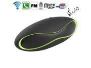 Multi function Rugby Style Bluetooth Speaker for iPhone Android Phones PC iPod MP3 MP4 Support FM Radio TF Card Hand free Call Green