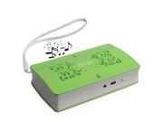 Portable Mini MP3 Speaker FM Radio with TF USB Host FM Built in Rechargeable Li ion Battery Green