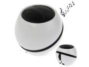 Bluetooth Wireless Speaker Built in Rechargeable Battery Support External Audio Input Size 5.5 x 6cm White