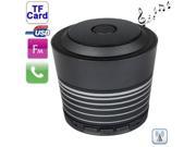 Bluetooth Wireless Speaker with Handfree Function Built in Rechargeable Battery Support TF Card and AUX IN FM Black