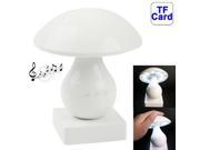 Mushroom Style Card Reader Speaker with LED Light Support TF Card Built in Rechargeable Battery