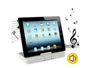 Stereo Bluetooth Speaker with Holder for New iPad iPad 3 iPad 2 iPad iPhone 4 4S iPod Touch Other Bluetooth Mobile Device White
