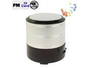 QC 18 Card Reader Speaker with FM Radio and LED Light Silver