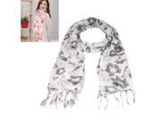 Color Printed Air Conditioning Shawl Pure Cotton Scarf Shawl Monochrome Grey