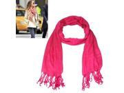 Air Conditioning Shawl Pure Cotton Scarf Shawl Monochrome for Women Magenta