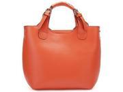 Stylish Genuine Leather Dual use Handbag Orange