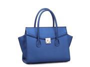 Retro Occident Style Genuine Leather Handbag Inclined Shoulder Bag Blue