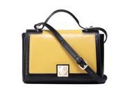 Stylish Hit Color PU Leather Handbag Messenger Bag Yellow