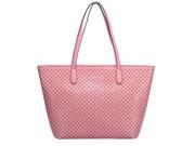 Simple Series Weave Hollow Lady Shoulder Bag Pink