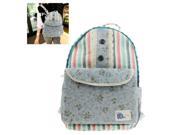 Korean Style Stripe Texture Laced Cloth Backpack Ramdon Color Delivery