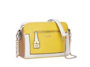 Fashion Hit Color Heart Lock Chain Shoulder Messenger Bag Yellow