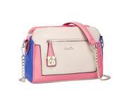 Fashion Hit Color Heart Lock Chain Shoulder Messenger Bag Pink