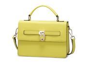 NUCELLE High end Cross Texture Leather Bag Yellow