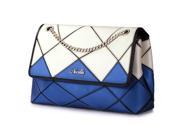 NUCELLE Fashion Hit Color Splicing Single Shoulder Bag Handbag Blue