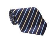 Yellow and Blue Pinstripe Formal Wear Business Tie Men Wedding Tie