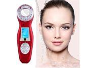 Ultrasonic Ultrasound 3Mhz Photon Beauty Personal Facial Skin Care Face Massager Red