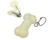Adorable Bone Style Nail Clipper Manicure Cutter Trimmer with Key Chain