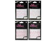 3D Design Nail Decals Pack of 4 Random Delivery