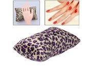 Leopard Print Bones Type Hand Rest Towel Pillow for Nail Art Use Size 22 x 13 x 6cm