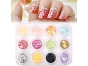 12 Colors Pack Cute 3D Nail Arts Manicure Beauty Stickers