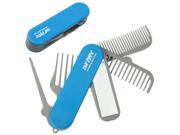 Multi function Home Travel Army Comb Mirror Blue