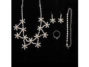 Elegant Necklace Earrings Ring Bracelet Jewelry Set