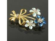 Exquisite Metal Brooch Breastpin Ouch with Rhinestones