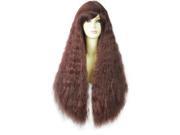 Harajuku Lolita Brown Volume Noodles 70cm Long Curls Cosplay Wig