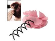 Chiffon Rose Style Spiral Hairpin Rotating Hairpin Bobby Pin for Girl Pink Purple