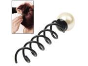 Pearl Style Iron Spiral Hairpin Rotating Hairpin Bobby Pin for Girl